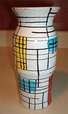 Mondrian-inspired vase